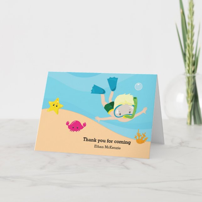 Snorkelling Thank You Card (Front)