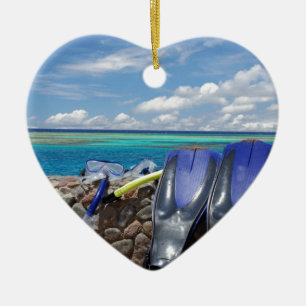 snorkelling tools ceramic tree decoration