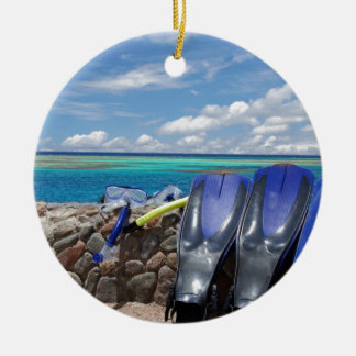 snorkelling tools ceramic tree decoration