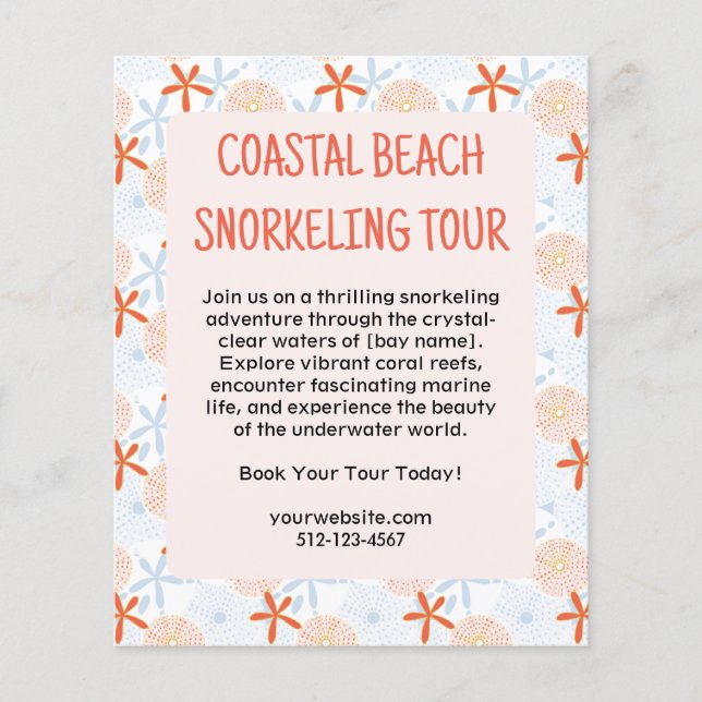 Snorkelling Tour Flyer Printed Flyers (Front)