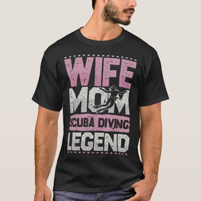 Snorkelling Wife Mom Diving Legend Diving Women T-Shirt (Front)