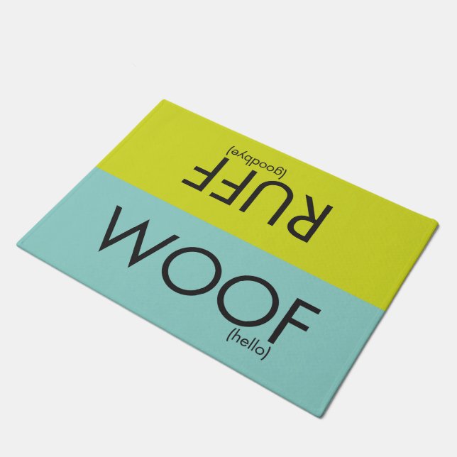 SNORT woof/ruff doormat (Angled)