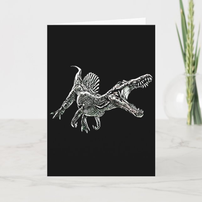 Snosaurus Motif Dinosaur Prehistoric Predator Dino Card (Front)