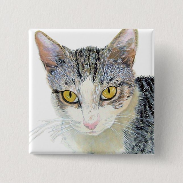 Snoshu the Cat Button (Front)