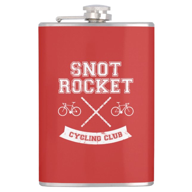 Snot Rocket Cycling Club Hip Flask (Front)
