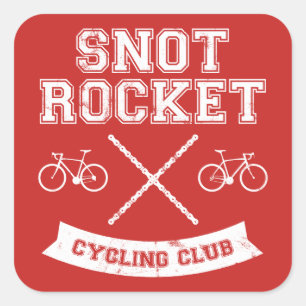 Snot Rocket Cycling Club Square Sticker