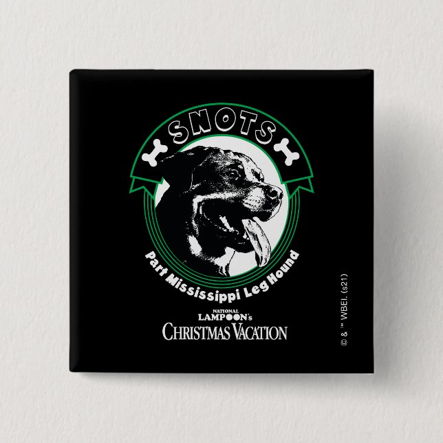 Snots Part Mississippi Leg Hound 15 Cm Square Badge (Front)