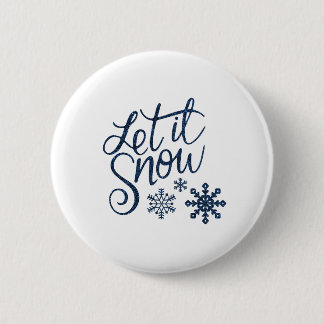 Snow 6 Cm Round Badge