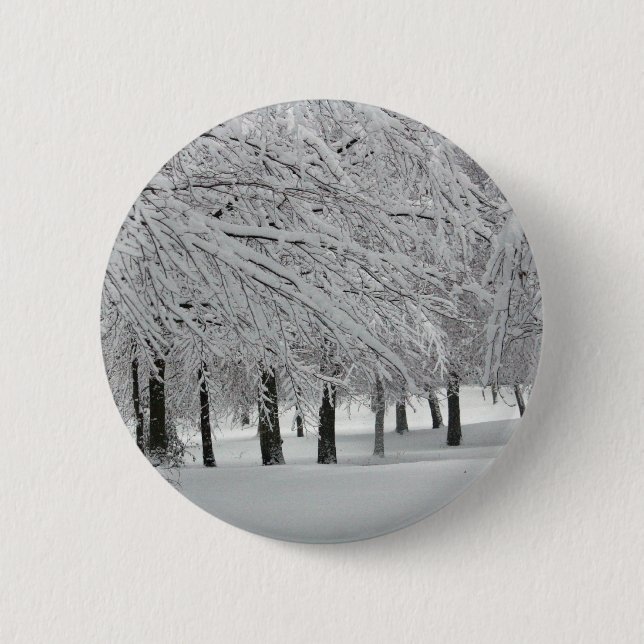 snow 6 cm round badge (Front)
