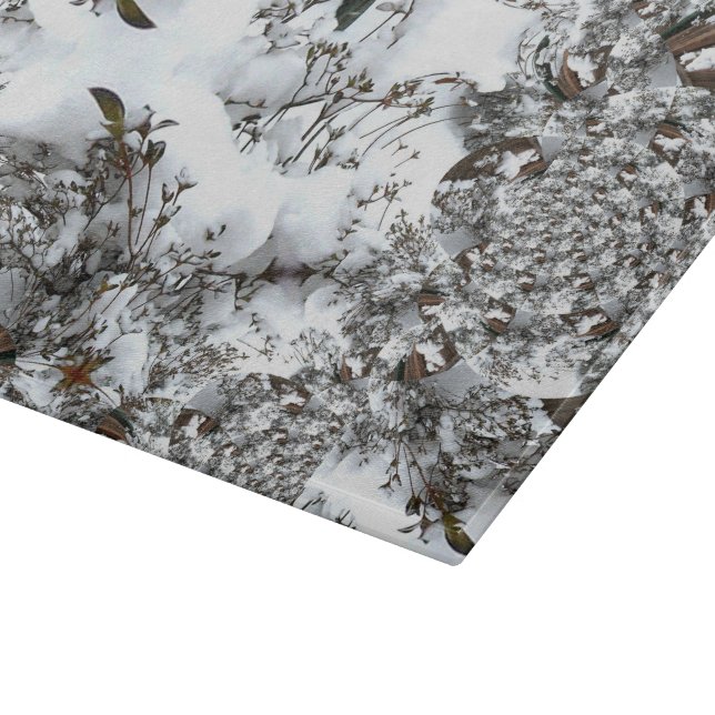 Snow Abstract Cutting Board (Corner)