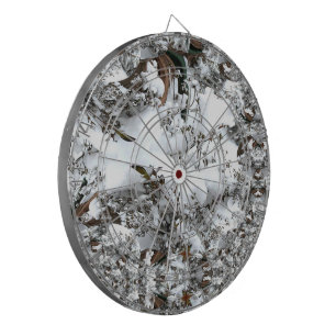 Snow Abstract Dartboard