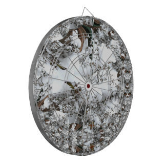 Snow Abstract Dartboard