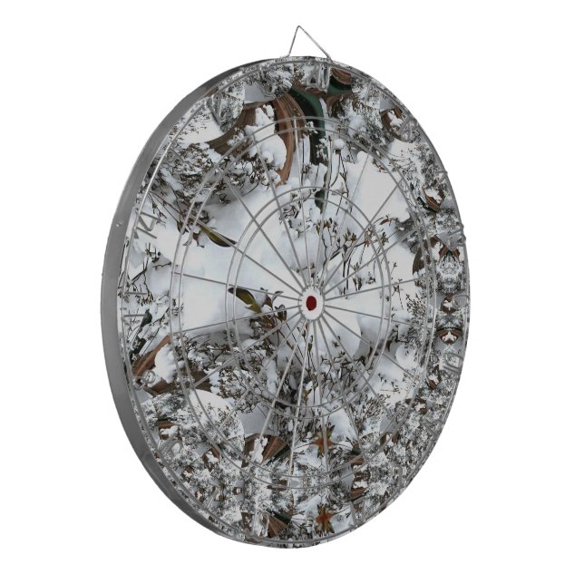 Snow Abstract Dartboard (Front Left)