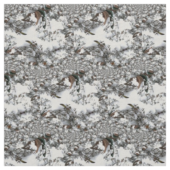 Snow Abstract Fabric (Swatch)