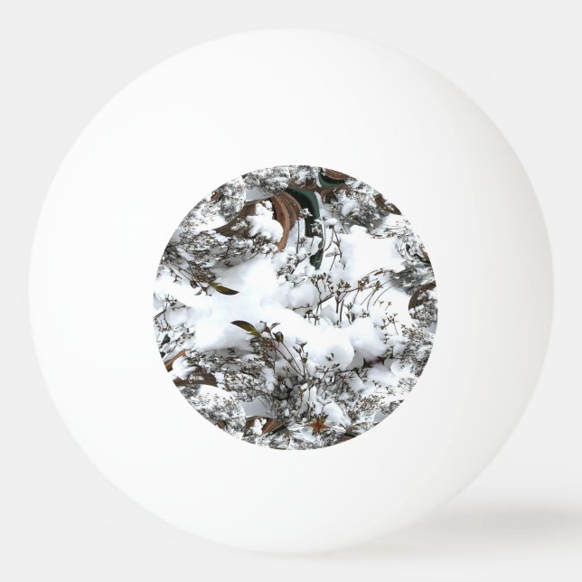 Snow Abstract Ping Pong Ball (Front)