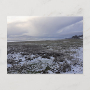 Snow Across The Bay Post Card