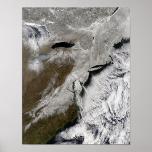 Snow across the northeastern United States Poster