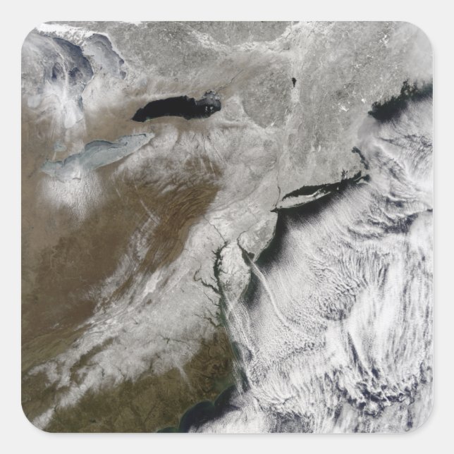 Snow across the northeastern United States Square Sticker (Front)