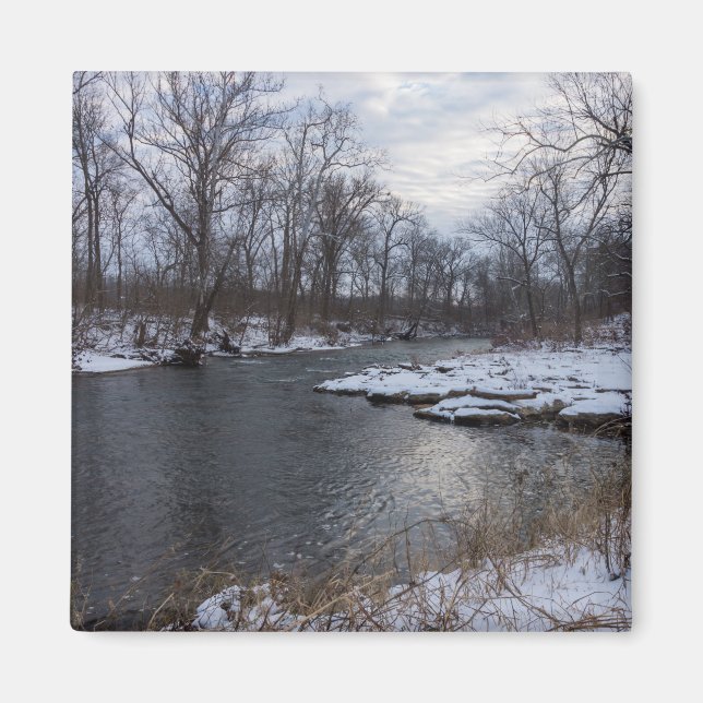 Snow Along James River Magnet (Front)