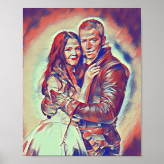 Snow And Charming Art Deco Print