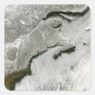 Snow and cloud streets square sticker