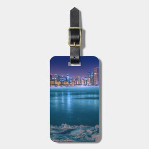 Snow and ice abound on Lake Michiga at Arctic Luggage Tag