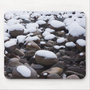Snow And Rocks, Mt. Rainier National Park Mouse Mat