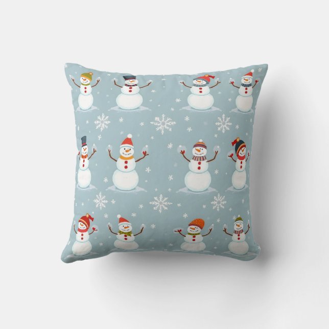 Snow and snowman cushion (Back)
