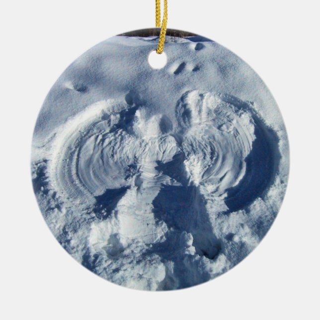 Snow angel ceramic tree decoration (Front)