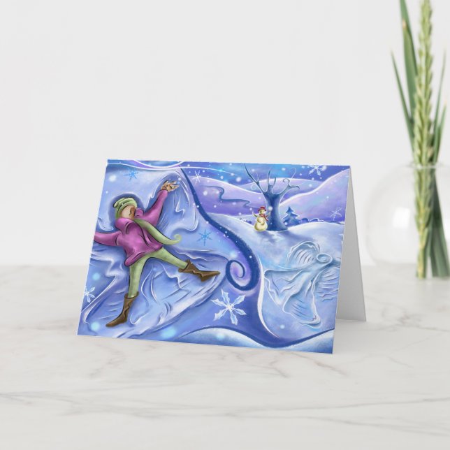 Snow Angel Christmas Card (Front)