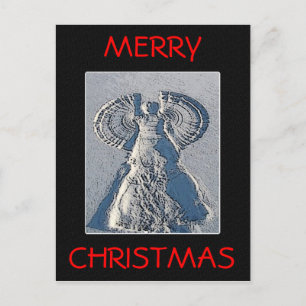 Snow Angel Christmas Postcard