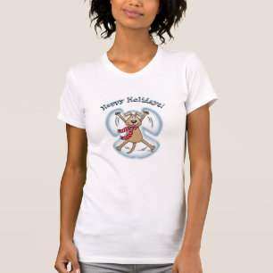 Snow Angel Dog Fun Cute Christmas Holiday Funny T-Shirt