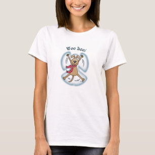 Snow Angel Dog Fun Cute Christmas Holiday Funny T-Shirt