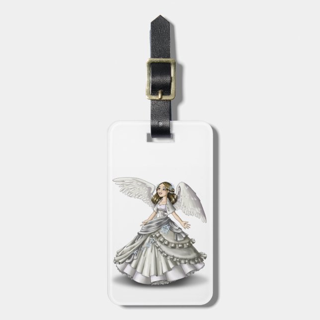 Snow Angel Luggage Tag (Front Vertical)