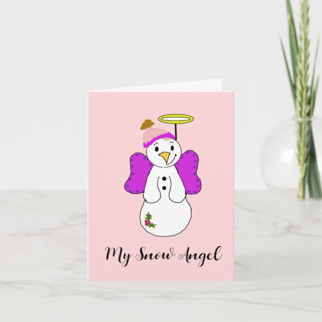 Snow Angel Purple and Pink Thank You (Front)
