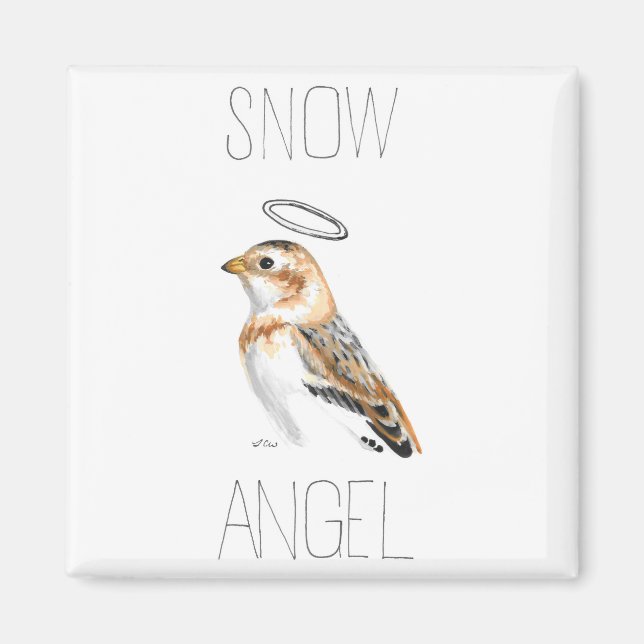 Snow Angel (Snow Bunting) Magnet (Front)