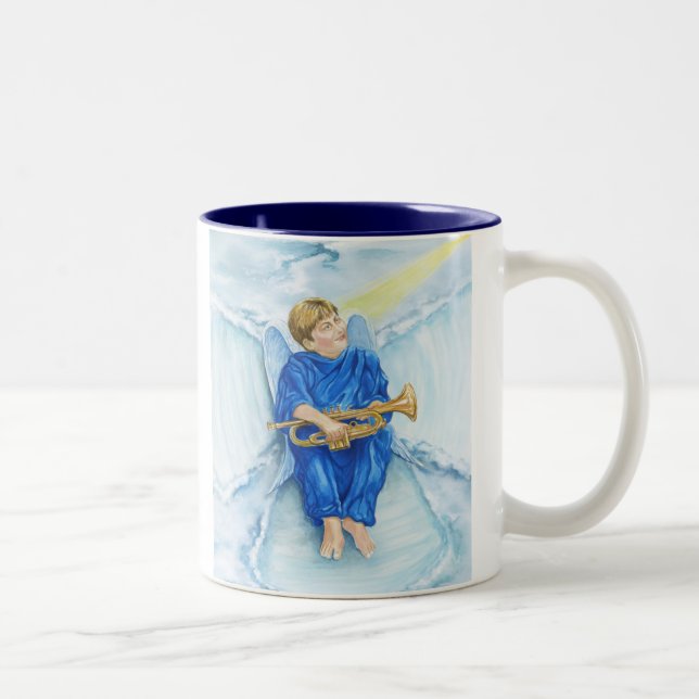 Snow Angel Two-Tone Coffee Mug (Right)