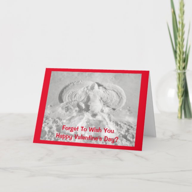 Snow Angel Valentine Card (Front)