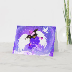 Snow Angel Weenie Dog Greeting Card