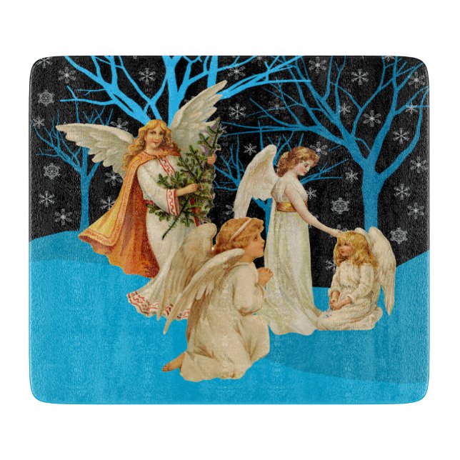 Snow Angels Cutting Board (Front)