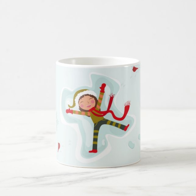 Snow Angels Wintertime Fun Mug (Center)