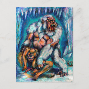 Snow Ape & Captive Postcard
