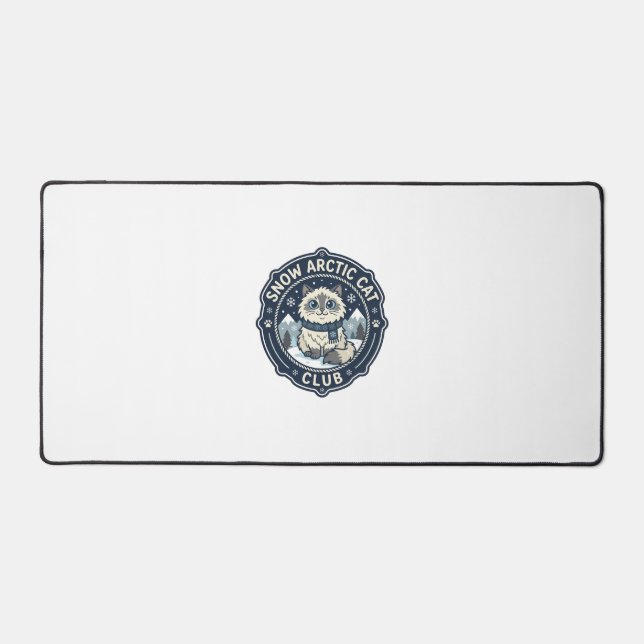 Snow Arctic Cat POD Vector Art - Snow Arctic Cat C Desk Mat (Front)