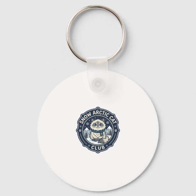 Snow Arctic Cat POD Vector Art - Snow Arctic Cat C Key Ring (Front)