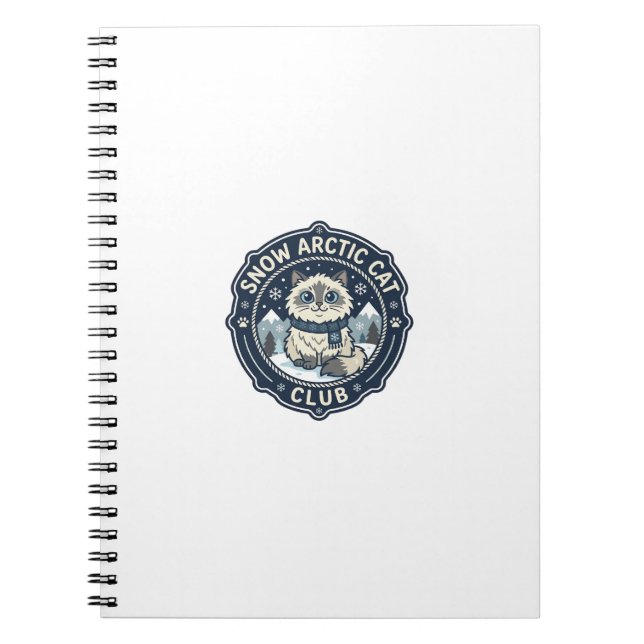 Snow Arctic Cat POD Vector Art - Snow Arctic Cat C Notebook (Front)