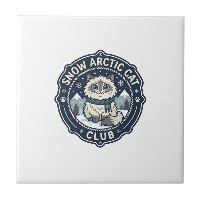 Snow Arctic Cat POD Vector Art - Snow Arctic Cat C Tile (Front)