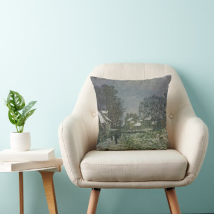 Snow at Argenteuil by Claude Monet Cushion