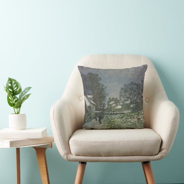 Snow at Argenteuil by Claude Monet Cushion (Chair)