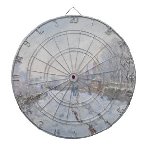 Snow at Argenteuil (by Claude Monet) Dartboard