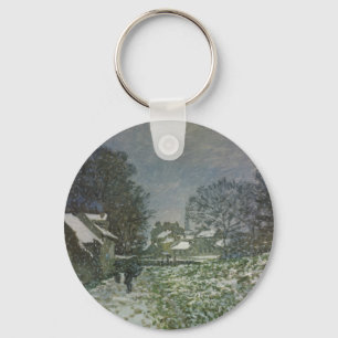 Snow at Argenteuil by Claude Monet Key Ring